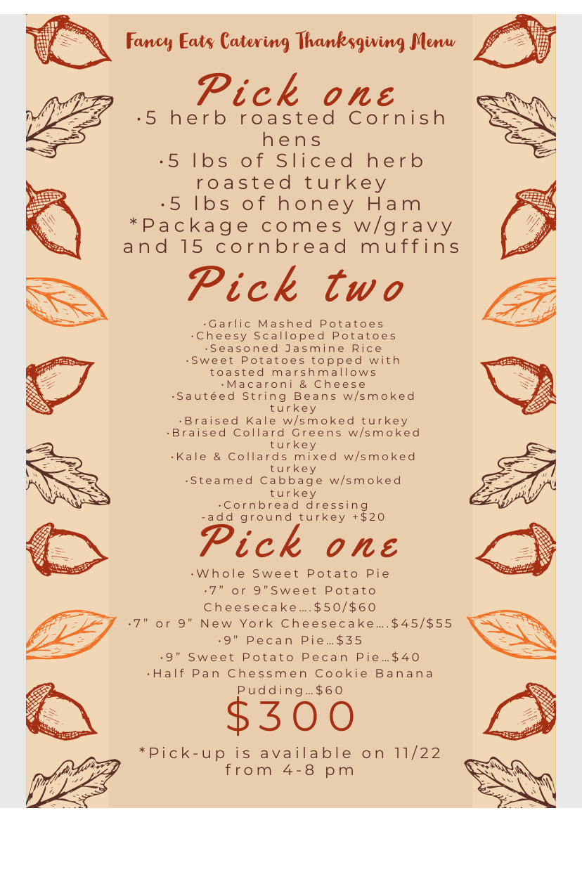 Thanksgiving Catering Package